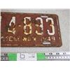 Image 2 : 1949 Sask License Plate