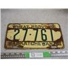 Image 1 : 1953 Sask License Plate