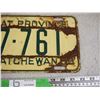 Image 3 : 1953 Sask License Plate