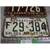 Image 4 : 2X THE MONEY - 1954 & 1955 Sask License Plates
