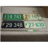 Image 1 : 4X THE MONEY 1962, 64. 65 & 66 Sask License Plates