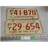 Image 1 : 2X THE MONEY - 1973 & 1975 PT Sask License Plates