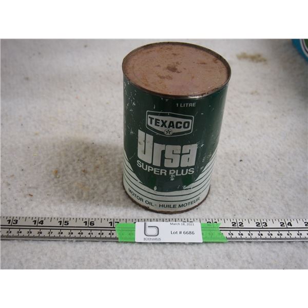 Texaco USA Super Plus Motor Oil Tin (Full 1L)