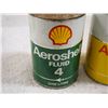 Image 3 : 3 Full Aeroshell Tins (Fluid 4, Oil W, Oil)
