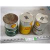 Image 5 : 3 Full Aeroshell Tins (Fluid 4, Oil W, Oil)