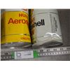 Image 6 : 3 Full Aeroshell Tins (Fluid 4, Oil W, Oil)