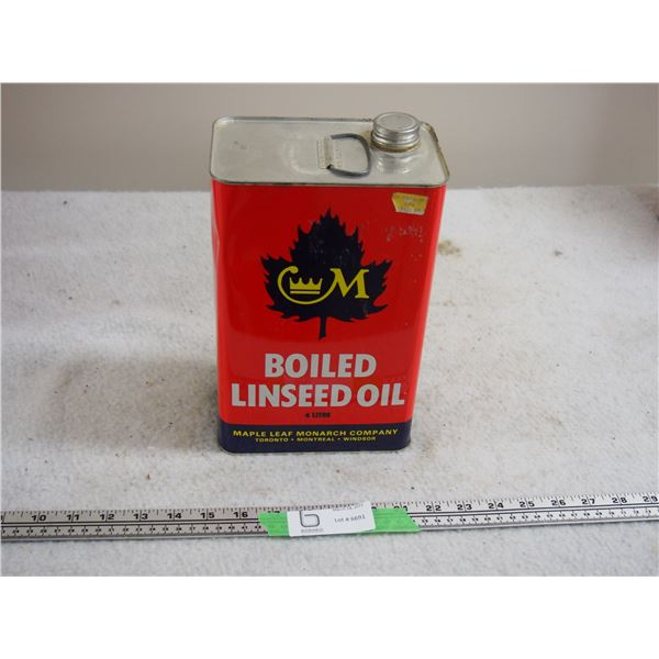 Maple Leaf Monarch Boiled Lin Seed Oil 4 Liter Tin FULL