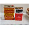 Image 1 : 2 Vintage Cans (Gasoline and MF Trans and Hydraulic Oil)