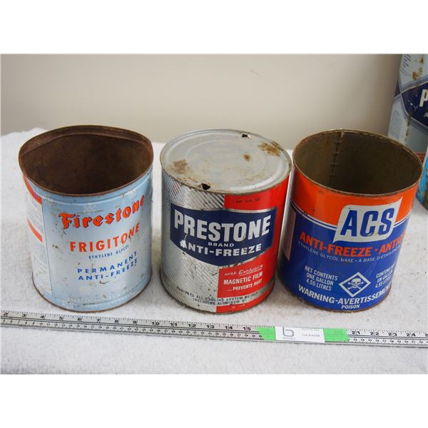 3 Vintage Antifreeze Tins