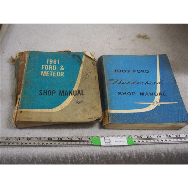 1967 Ford Thunderbird Shop Manual and 1961 Ford and Meteor Shop Manual