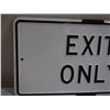 Image 2 : RARE Metal Exit Only Sign 16 by 30"