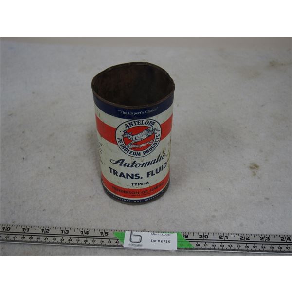 Antelope Petroleum Product Auto Trans Fluid One Quart Tin EMPTY
