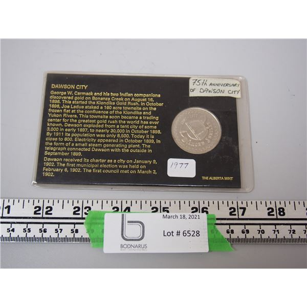 1977 75TH ANNIVERSARY OF DAWSON CITY COIN