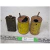 Image 4 : Bunning Gun Oil Metal Tin and 2 Coleman Measuring Cans