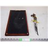 Image 6 : Franklin Mint Golden Eagle Decorative Knife in Display Case 15.75" L (Knife)