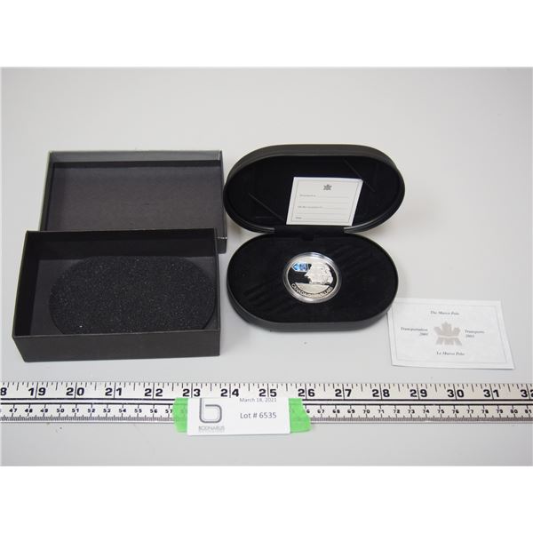 THE MARCO POLO CANADIAN 20 DOLLAR COIN IN CASE