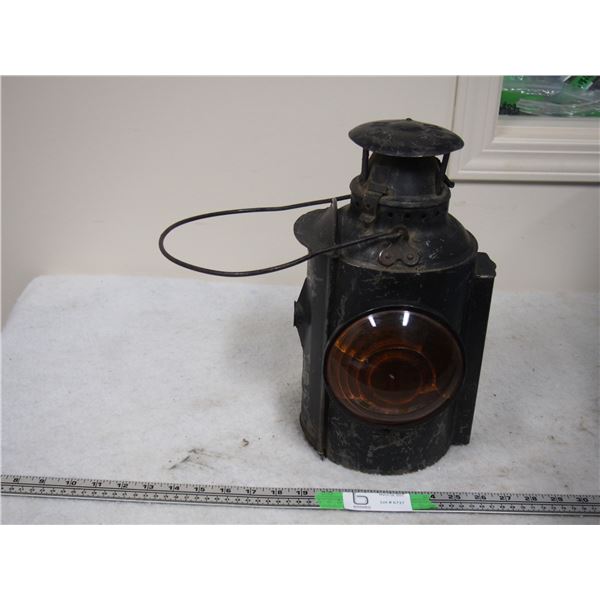 Vintage CPR Railway Switch Lamp (Orange Lens has Crack)