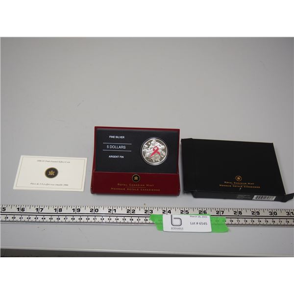 2005 $5 PIMK ENAMEL-EFFECT COIN