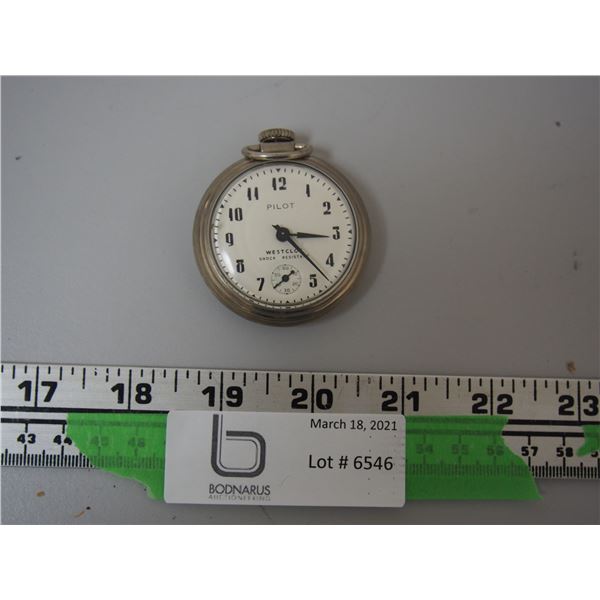 WESTCLOX PILOT POCKET WATCH (WORKING)