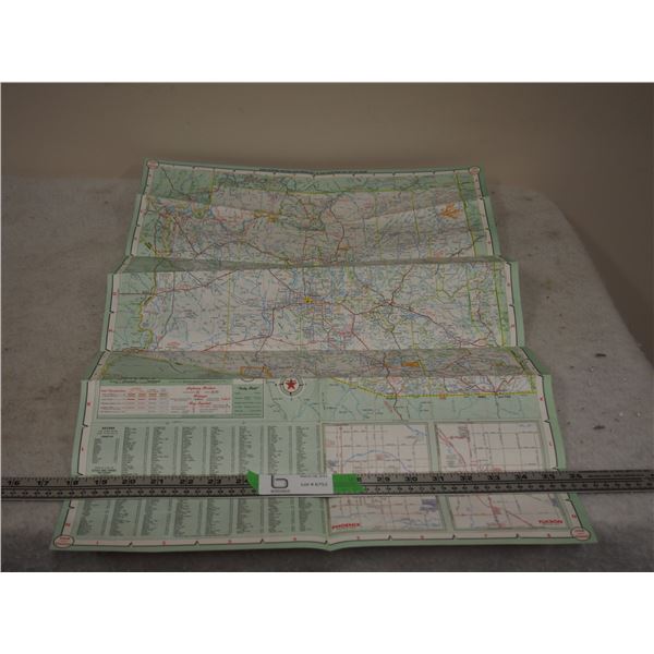 Vintage Texaco Arizona Map