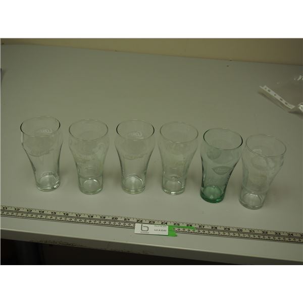 6 COKE GLASSES