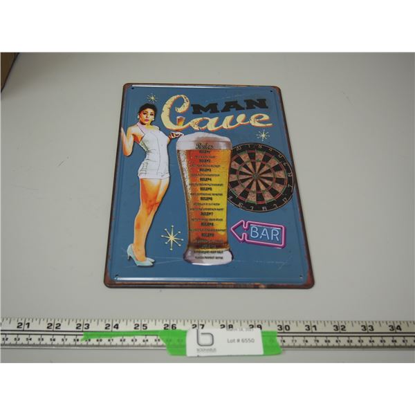 MAN CAVE TIN SIGN