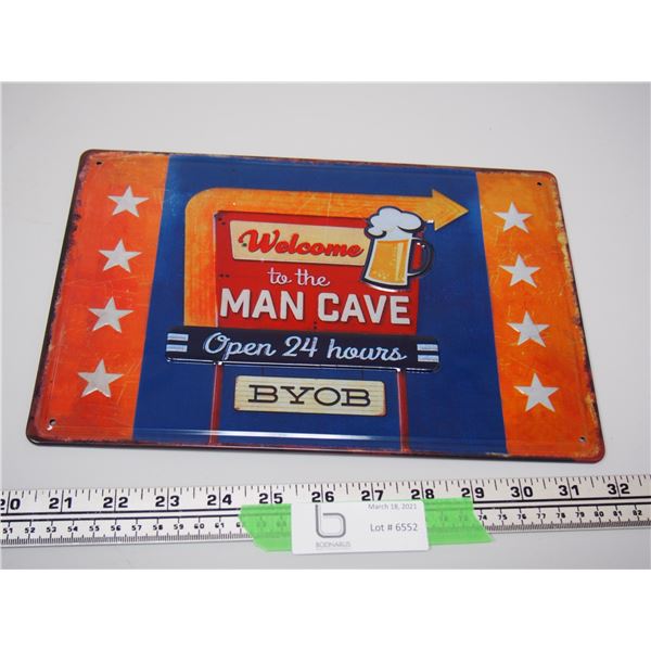 MAN CAVE TIN SIGN