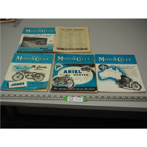 MOTORCYCLE MAGAZINES (BOOKS) (5 PIECES)