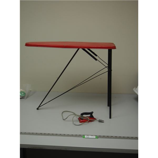 KIDS IRONING BOARD AND IRON (TIN)