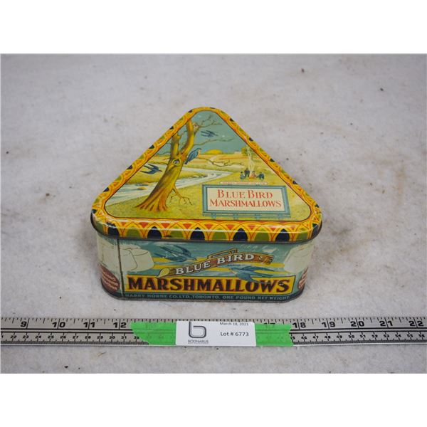 Blue Bird Marshmallow Tin