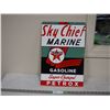 Image 1 : Texaco Sky Chief Marine Metal Sign 12 by 18"