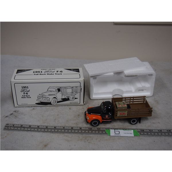 Precision Collectibles 1951 Ford F6 Full Rock Stake Truck 1/34 Scale with Box