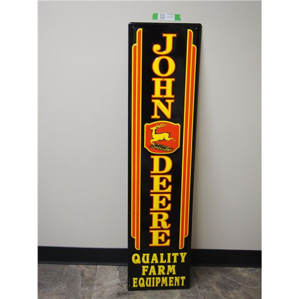 John Deere Tin Sign 11.5 by 47.5" L