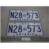 Image 1 : Pair of 1972 Ontario License Plates