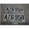 Image 1 : Pair of 1973 BC License Plates