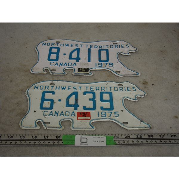 2X THE MONEY - 1975, 79 NWT License Plates