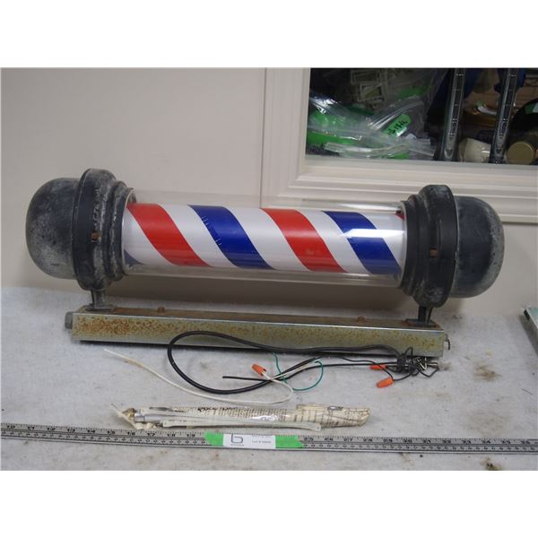 Vintage Barber Pole Light with Bulb