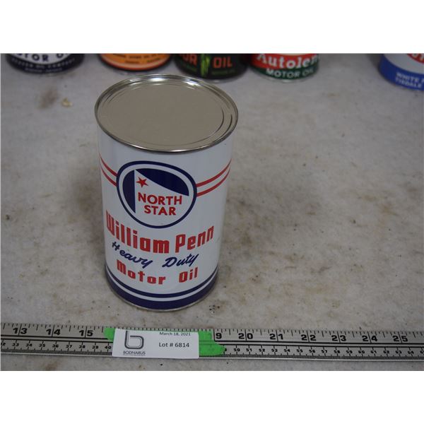 North Star William Penn Heavy Duty Motor Oil 1 Quart Re-Wrapped Can