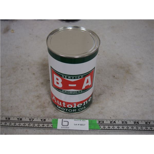 BA Auto Leave Motor Oil 1 Quart Re-Wrapped Can