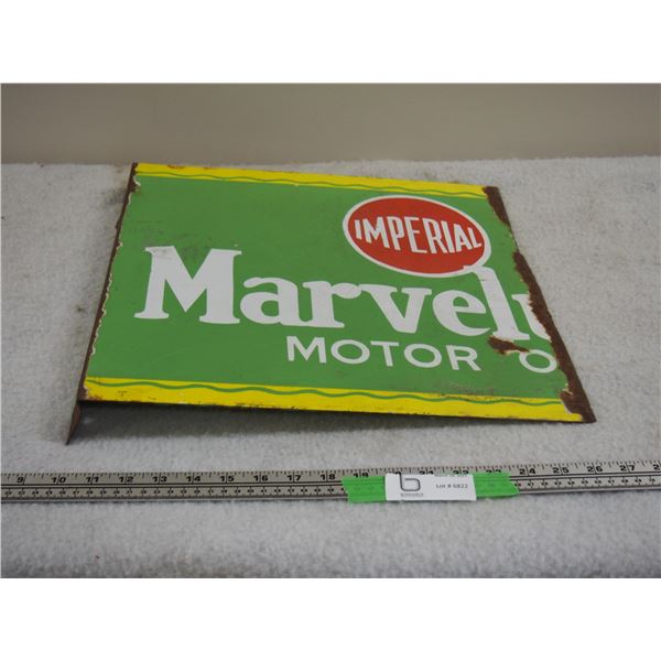 Double Sided Imperial Marvelube Sign 15.5 by 16.5"