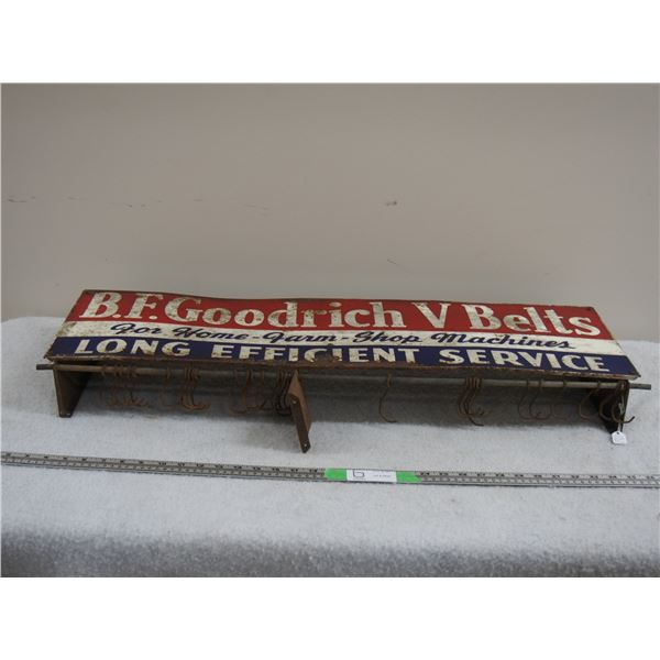 B.F Goodrich V Belt Advertising Display Rack 1953 10 by 34"