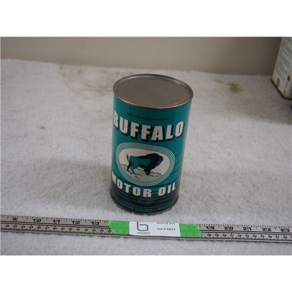 Buffalo Oil Rewrapped 1 Quart Can Empty (True Color of Can DID NOT Picture Well)