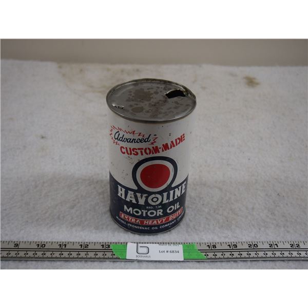Havoline Motor Oil Tin 1 Quart Empty