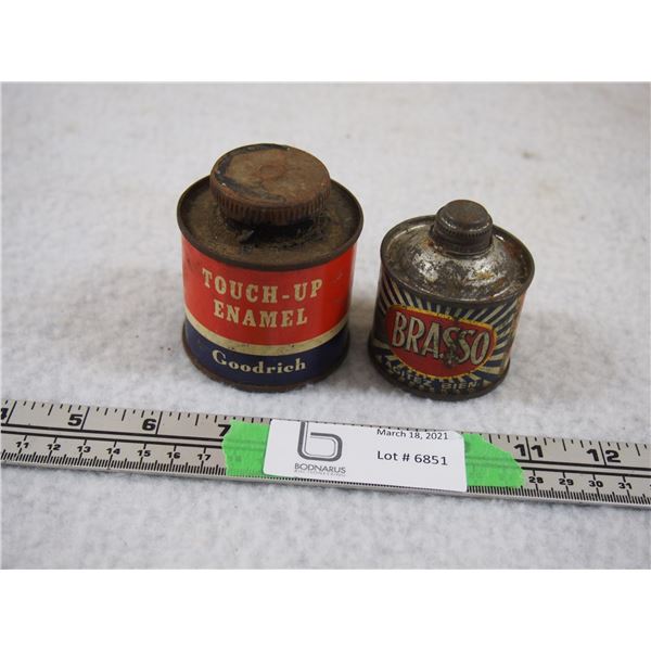 Goodrich Touch Up Enamel Oil and Brasso Cans