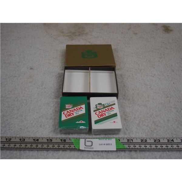 2 Decks of Canada Dry Playing Cards in Case