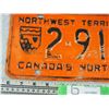 Image 3 : 1966 NWT License Plates and City of Yellow Knife Tracked Service Card License Plate