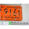 Image 4 : 1966 NWT License Plates and City of Yellow Knife Tracked Service Card License Plate