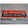 Image 1 : Texaco Marine Products Enamel Sign 5.5 by 17"