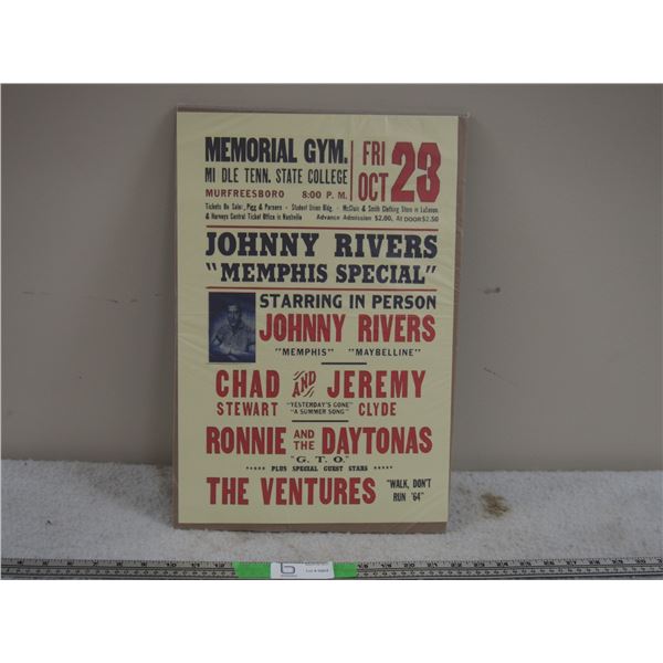 Johnny Rivers Memphis Special Concert Poster