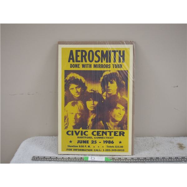 Aerosmith Done with Mirrors Tour 1986 Concert Poster